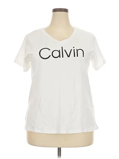 Pre-owned Calvin Klein Performance Short Sleeve T-shirt In White