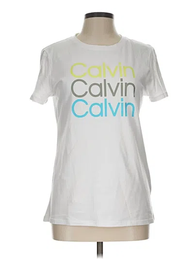 Pre-owned Calvin Klein Performance Short Sleeve T-shirt In White