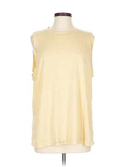 Pre-owned Calvin Klein Performance Sleeveless T-shirt In Yellow