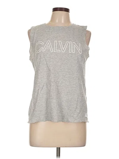 Pre-owned Calvin Klein Performance Sleeveless T-shirt In Silver