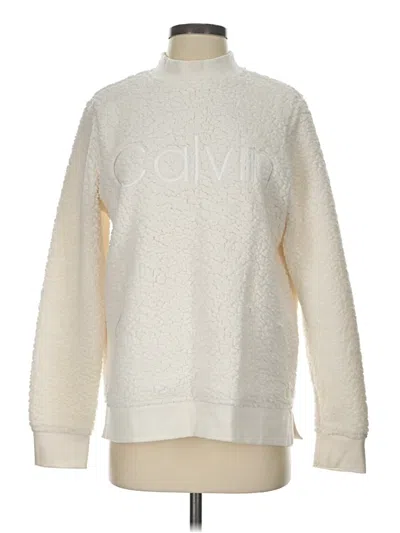 Pre-owned Calvin Klein Performance Sweatshirt In Ivory