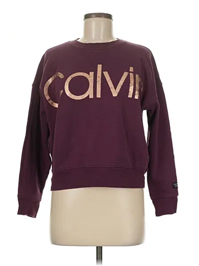 Pre-owned Calvin Klein Performance Sweatshirt In Purple