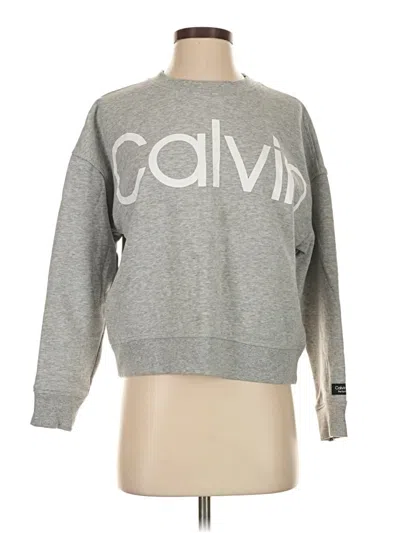 Pre-owned Calvin Klein Performance Sweatshirt In Silver