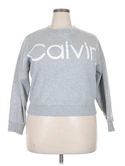 Pre-owned Calvin Klein Performance Sweatshirt In Silver