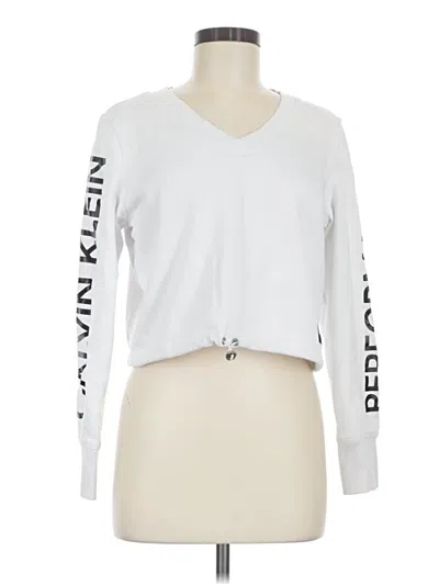 Pre-owned Calvin Klein Performance Sweatshirt In White