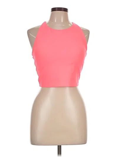 Pre-owned Calvin Klein Performance Tank Top Pink Halter Neckline Tops