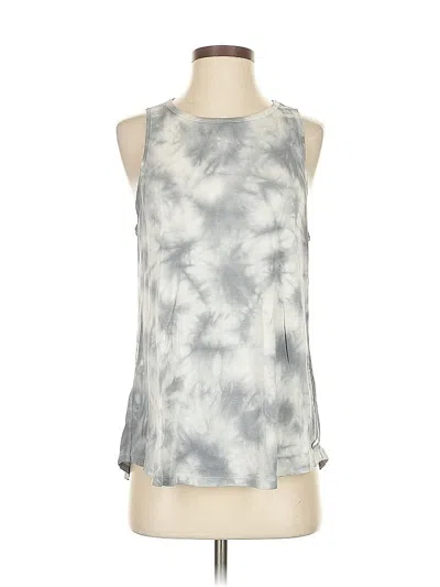 Pre-owned Calvin Klein Performance Tank Top Silver Halter Neckline Tops