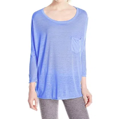 Calvin Klein Performance Three Quarter Sleeve High Low T-shirt In Hyacinth In Purple