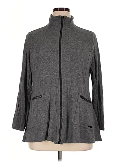 Pre-owned Calvin Klein Performance Track Jacket In Gray