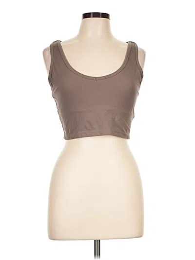 Pre-owned Calvin Klein Performance Tube Top Brown Strapless Neckline Tops