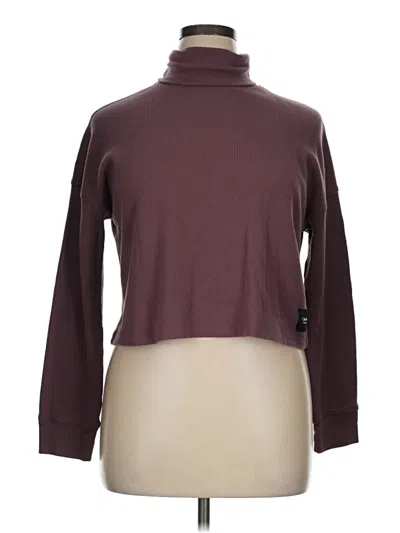 Pre-owned Calvin Klein Performance Turtleneck Sweater In Burgundy