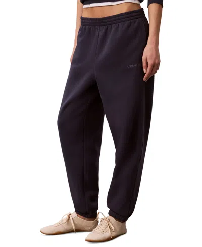 Calvin Klein Performance Women's Brushed French Terry Joggers In Blue