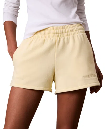 Calvin Klein Performance Women's Brushed French Terry Shorts In Neutral