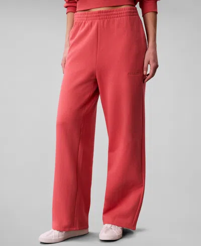 Calvin Klein Performance Women's Brushed Straight Leg Joggers In Red