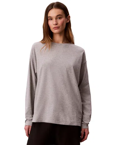 Calvin Klein Performance Women's Classic-fit Long-sleeve T-shirt In Multi