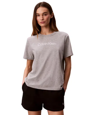Calvin Klein Performance Women's Commuter Regular Short-sleeve T-shirt In Gray