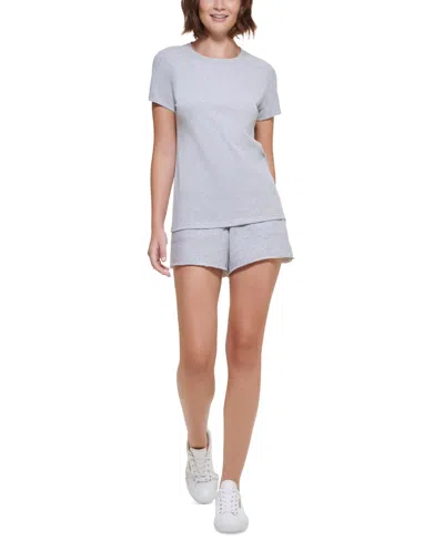 Calvin Klein Performance Women's Cotton Short-sleeve Crewneck T-shirt In Gray