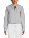 Calvin Klein Performance Women's Dropped Shoulder Zip Hoodie In Pearl Heather Grey