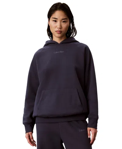Calvin Klein Performance Women's French Terry Fleece Hoodie In Purple