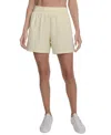 Calvin Klein Performance Women's French Terry Smocked-waist Shorts In Neutral