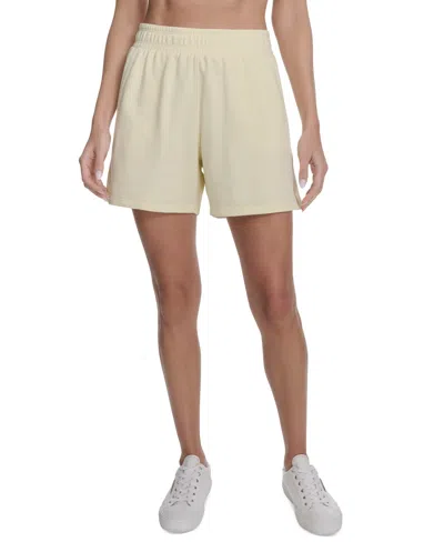 Calvin Klein Performance Women's French Terry Smocked-waist Shorts