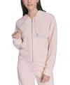 Calvin Klein Performance Women's French Terry Zip Hoodie In Pink