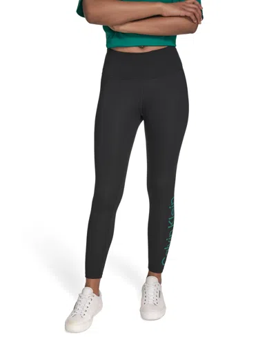 Calvin Klein Performance Women's High-rise 7/8 Leggings In Black