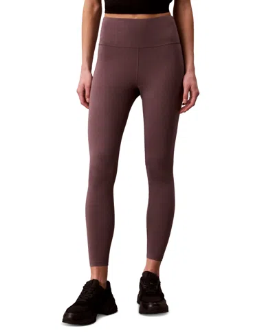 Calvin Klein Performance Women's High Rise Icon Sport Leggings In Purple
