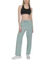 Calvin Klein Women's Fleece High-waist Relaxed Jogger Sweatpants In Blue Surf