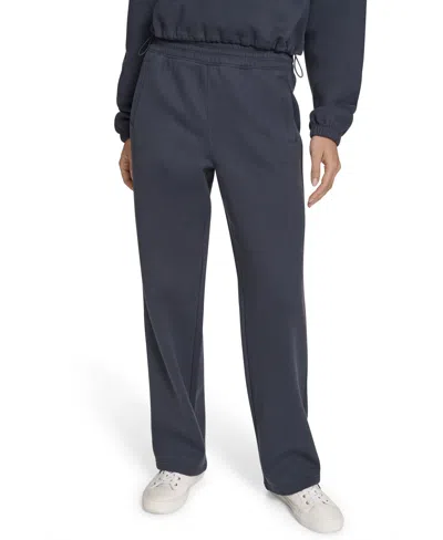 Calvin Klein Performance Women's High-waist Straight-leg Sweatpants In Blue