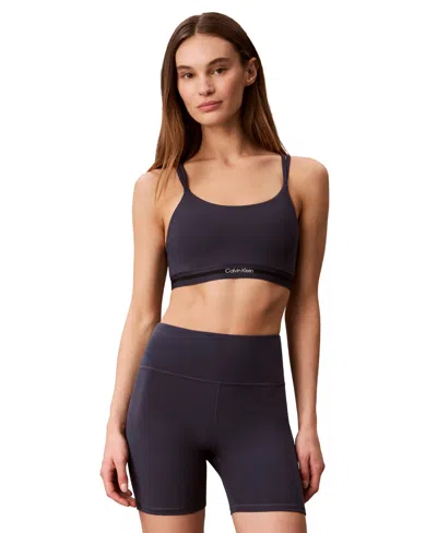 Calvin Klein Performance Women's Icon Sport Bike Shorts In Blue