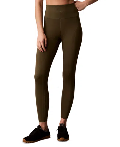 Calvin Klein Performance Women's Icon Sport High-waisted 7/8 Leggings In Brown