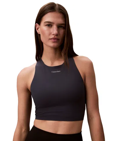 Calvin Klein Performance Women's Icon Sport Longline Bra In Black