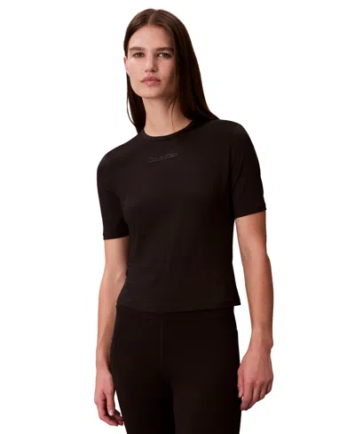Calvin Klein Performance Women's Icon Sport Short-sleeve Active T-shirt In Black