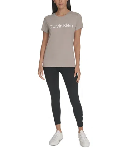Calvin Klein Performance Women's Logo T-shirt In Moonrock