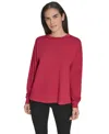 Calvin Klein Performance Women's Long-sleeve Crewneck T-shirt In Red