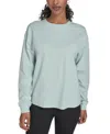 Calvin Klein Performance Women's Long-sleeve Crewneck T-shirt In Blue