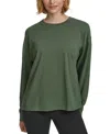 Calvin Klein Performance Women's Long-sleeve Crewneck T-shirt In Thyme