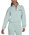 Calvin Klein Performance Women's Mini Triple Logo Fleece Half-zip Pullover Sweatshirt