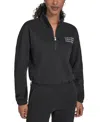 Calvin Klein Performance Women's Mini Triple Logo Fleece Half-zip Pullover Sweatshirt In Multi