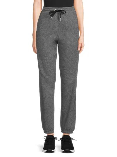 Calvin Klein Performance Women's Relaxed Drawstring Joggers In Black Heather