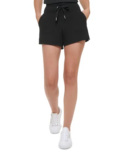 Calvin Klein Performance Women's Ribbed Waistband Shorts In Black