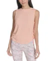 Calvin Klein Performance Women's Ruched Side-tie Tank Top In Pink