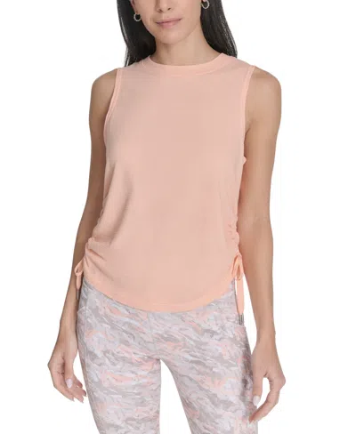 Calvin Klein Performance Women's Ruched Side-tie Tank Top In Pink
