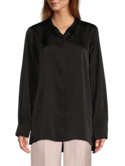 Calvin Klein Performance Women's Satin Shirt In Black