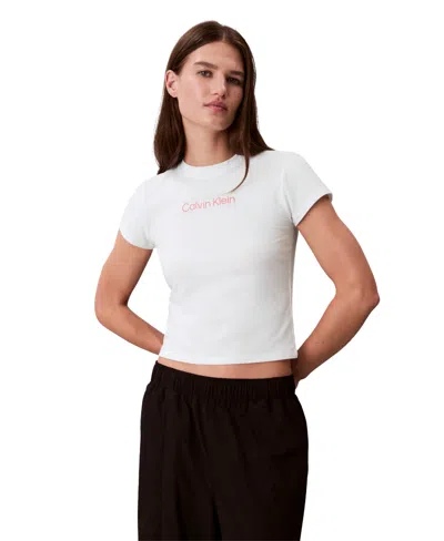 Calvin Klein Performance Women's Short-sleeve Crewneck T-shirt In Multi