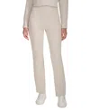 Calvin Klein Performance Women's Tech Waffle-knit Flare-leg Pants In Chalk