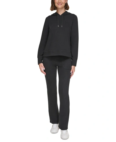 Calvin Klein Performance Women' Textured Pullover Hoodie In Black
