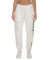 Calvin Klein Performance Women's Fleece Vertical Logo Joggers In Cloud