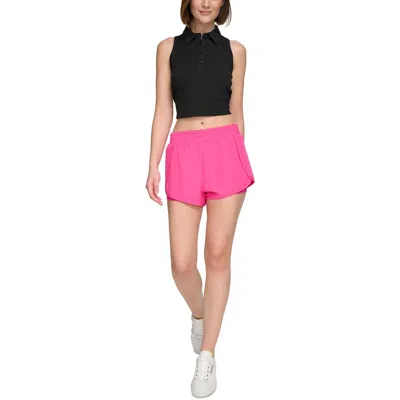 Calvin Klein Performance Womens Collared Sleeveless Cropped In Black